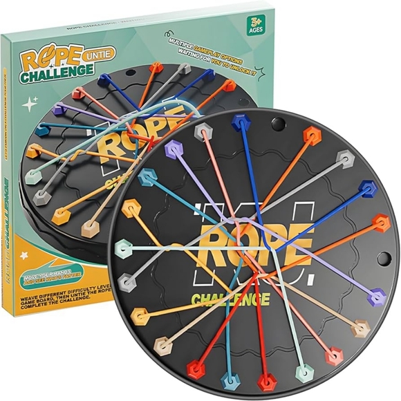 Brainy Knots Rope Unravel Game Rope Puzzles Game Board Game - Picture 1 of 8